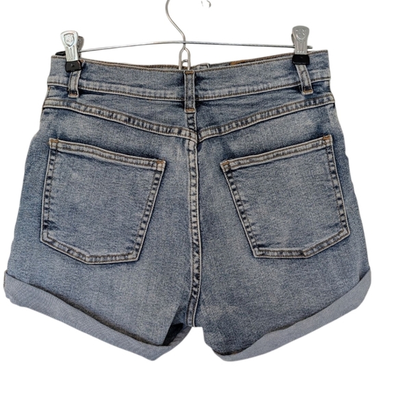 Aritzia Wilfred Free Jovovich Denim Shorts Retro Y2K Womens 6 Jorts Cuffed Blue - Picture 3 of 13